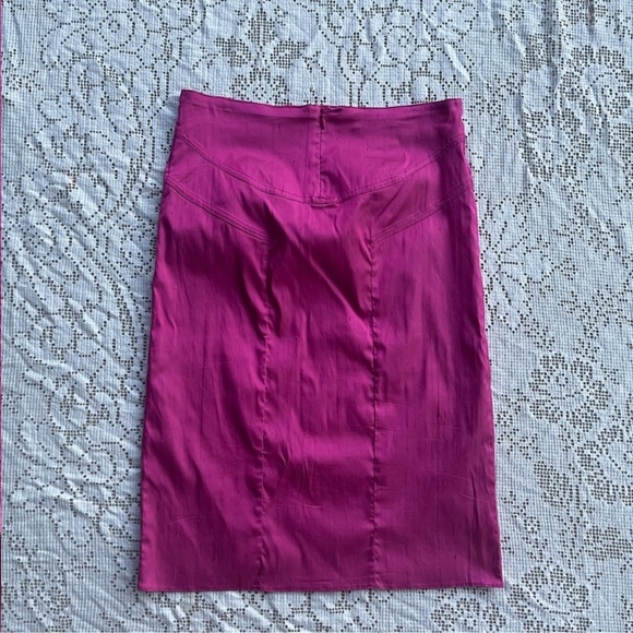 blumarine Women’s vintage pink pencil silk midi skirt size 6 - Picture 4 of 5